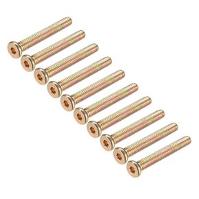 uxcell M8x60mm Furniture Screw Hex Socket Machine Screws Zinc Plated Fasteners Bolts Full Thread Carbon Steel 15Pcs