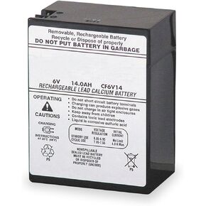 Lithonia Lighting ELB 0614 Emergency Replacement Battery, 6 Volt, Black, 5.55x4.25x2.80