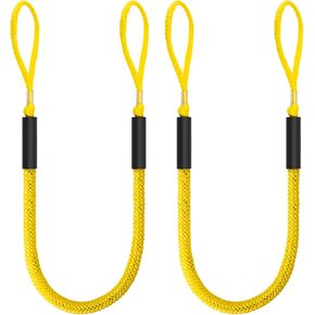 Botepon Marine Bungee Dock Lines, Boat Dock Rope, Jet Ski Accessories with Stainless Clip for for Jet Ski, SeaDoo, Yamaha WaveRunner, Kayak, Pontoon Boat, Dinghy (4 Feet)