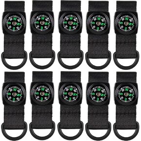 bvya Mini Compass Outdoor Camping Hiking Pocket Compass for Adventure Explorer Paracord Bracelet Necklace Key Chain
