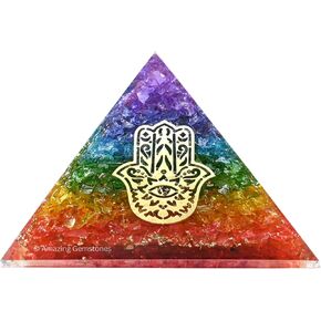 Large Orgone Pyramid | Onyx Chakra Pyramid Crystal | Buddha Orgonite Pyramid | Organ Pyramids Positive Energy Healing