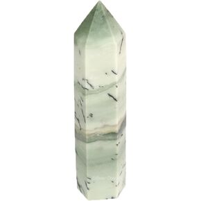 Natural Tiger's Eye Healing Crystal Wand Tower, 3"-4" Large Hexagonal Pointed Crystal Towers, 6 Faceted Chakra Crystal Point for Reiki Therapy Chakra Energy Balancing Meditation