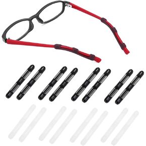 Anti-slip Glasses Temple Grips, Soft Silicone Tube Sleeve Ear sock Pieces, Comfortable Ear Cushions