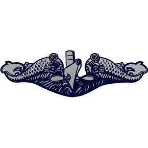 Submarine Dolphin (Silver) 10.5" Clear Decal