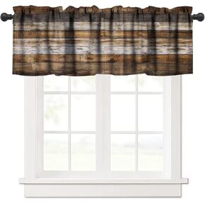 Buffalo Plaid Windows Valances Curtain, White Black Buffalo Check Plaid Home & Love Heart Pattern Design,Decorative Curtain Valance for Kitchen Decor with Rod Pocket 54x18in