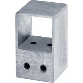 10 Pack 1-1/4 x 1-1/4 inch Square Tube Connector, Die-Cast Aluminum Tee Pipe Clamps for Chain Link Fence Hanrail Railing, 2 Way T End Top Joint, Thickness 2.2 mm