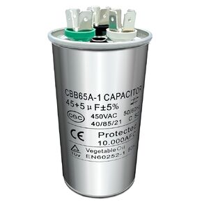CBB65 45+5uF 45/5 MFD Dual Run Start Capacitor 45+5 45 5 for HVAC and AC