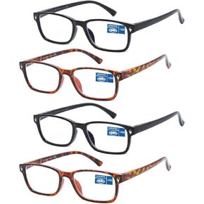 نظارات قراءة K KENZHOU مكونة من 4 قطع للرجال والنساء مع مفصلات زنبركية للقراءة in Kuwait