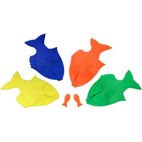 Backyard Bass Casting Game for Teaching Kids to cast |Angler Educator Set Includes 16 Fish and 20 Casting Plugs