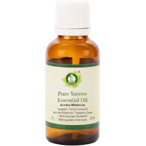 Yarrow Essential Oil | Achillea Millefolium | Blue Yarrow Oil | for Face | for Skin | 100% Pure Natural | Steam Distilled | Therapeutic Grade | 10ml | 0.338oz by R V Essential