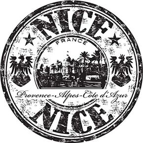 Nice France Europe Travel Grunge Stamp Sticker Decal Design