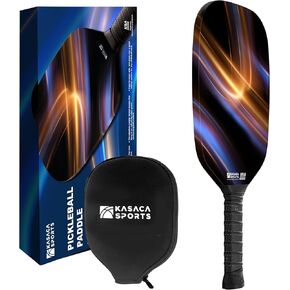 Edgeless Graphite T700 Multilayer Carbon Fiber Pickleball Paddles, Longer Handle Comfort Grip, Large Sweet Spots, USAPA Approved, for Intermediate & Advanced Players