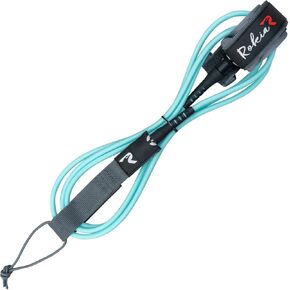 Rokia R SUP and Surfboard Leash 7mm Thick 7/8/9 FT Surfing Leash,PU Material Straight Surf Leash with 3 Layers of Premium Hook & Loop Double Stainless Steel Rotating Head (2 Colors)