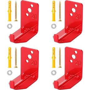 4 Pack of Fire Extinguisher Mount & Brackets, Universal Fire Extinguisher Wall Mounting Bracket Up 15 to 40 lbs, Hanger Hook for Fire Extinguisher, Holder for Dry Chemical and Water Extinguishers
