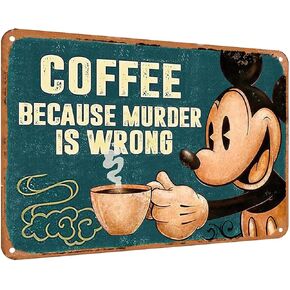 Coffee Sign Funny Kitchen Signs Vintage Metal Tin Signs Wall Decor