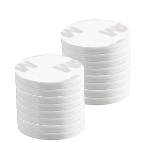 100 PCS Double Sided Foam Tape, Strong Pad Mounting Adhesive Replacement High Bond Dots Conformable Adhesion for Wall Surface Balloon Christmas Leather Rubber Mirror Face, White, Round