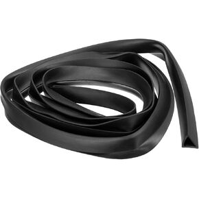 uxcell U Channel Edge Trim, 6.5ft Length Rubber Guard Seal Strip Edge Protector Fit for 9.5-10mm Edge, (9/16" W x 33/64" H) Black in Saudi Arabia