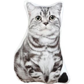 JWH 3D Animal Cat Shaped Accent Pillows Decorative Cushions Lifelike Throw Pillow Pet Creative Stuffed Plush Girls Boys Gifts Home Bed Living Room Office Farmhouse Sofa Couch Decor