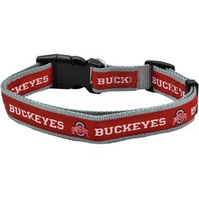 NCAA PET Collar Ohio State Buckeyes Dog Collar, Size Small College Team Collar for Dogs & Cats. A Shiny & Colorful Dog & Cat Collar Licensed by The NCAA
