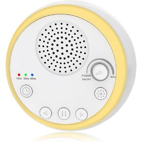 Yasorn White Noise Sound Machine - Portable Sound Machines with 16 Relaxing Soothing Sounds and Night Light, with Memory Function, Auto-Off Timer for Home, Nursery, Office, Travel