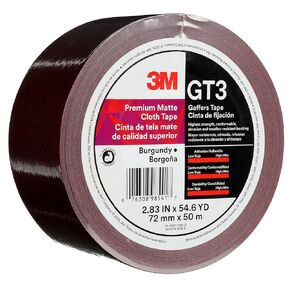 شريط 3M Premium Matte Cloth (Gaffers) GT3، أسود، 72 مم × 50 م، 11 مل