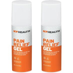 KT Health, Pain Relief Gel, Roll On, 2-Pack