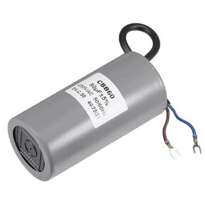 MECCANIXITY CBB60 Run Capacitor 80uF 250V AC 2 Wires 50/60Hz Cylinder Motor Running Capacitor 124x60mm with Terminal for Air Compressor Water Pump