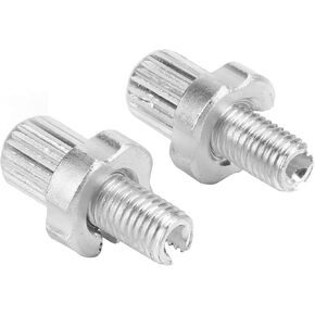 Qiilu MTB Bike Brake Handle Lever Adjusting Screws Fastener Bolt Brake Accessories, 2pcs M7 Brake Lever Adjuster Screws Fastener Silver Aluminium Alloy for Road Mountain Bikes