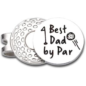 Fathers Day from Daughter Son Dad Gifts Golf Ball Marker Dad Gifts for Birthday Best Dad by Par Golf Gifts for Men Golfer Husband from Wife New Daddy Stepdad Golf Lovers Christmas Magnetic Hat Clip