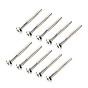 uxcell M6x80mm Furniture Bolts Hex Socket Screws Fastener 58mm Thread Length 10pcs