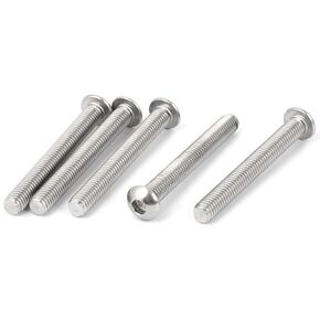 uxcell M8 x 65mm Stainless Steel Button Head Socket Cap Screw 5 Pcs