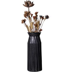 Black Antique Vase, 12 Inches Elegant Vintage Glass Vase Rustic European Unique Chic Style for Tabletop, Kitchen, Office, Living Room Decoration