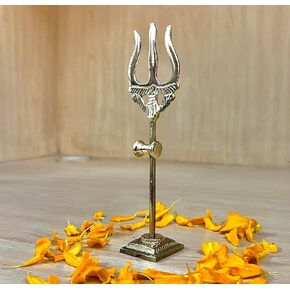 CRAFTSOFINDIA Brass Shiva Trishul Trident Hindu - 5.5 Inches
