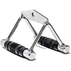 Trademark Innovations Lats Pull Down V Bar Handle Cable Machine Attachment Set Tricep Press Down Bar