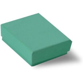 25 Pack Cotton Filled Teal Blue Color Jewelry Gift and Retail Boxes 2 1/8" x1 5/8" x3/4" (67 x 40 x 18mm) by R J Displays