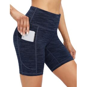 IUGA Biker Shorts Women 6" Workout Shorts Women with Pockets High Waisted Yoga Running Gym Spandex Compression Shorts