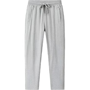Mens Slim Fit Cotton Sweatpants Jogging Bottoms with Zipper Pockets Casual Trousers (S-6XL, Open Bottom/Closed Bottom)