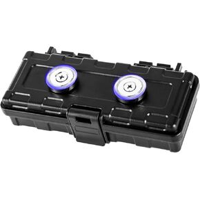 Magnetic Key Holder Under car, Hide-a-Key Box, Waterproof Outdoor Key Hider (Black) -Magnetic Key Box for Under Car Vehicles（5" x 3" x 1.4"）