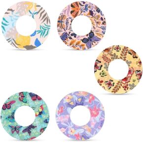 25pcs Sensor Covers for Libre 2, Waterproof Adhesive Patches Butterfly Print Blood Sugar Monitor Patch Sweatproof Sensor Stickers Overpatch Compatible with Libre