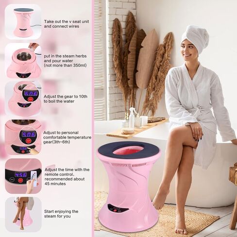 طقم مقعد يوني، طقم مقعد يوني، طقم مقعد بخار على شكل حرف V في المنزل للنساء للتنظيف والشد، مقعد تبخير على شكل حرف V للنساء لتوازن درجة الحموضة، دعم الترطيب، العناية بعد الولادة in Kuwait
