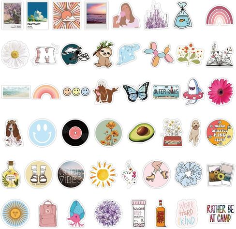 Cute Animal Stickers 100Pcs,SPRT Vinyl Waterproof Cartoon Animal Stickers for Water Bottle,Water Bottle Sticker Decal for Kids Boys Girls Teens Adults in Saudi Arabia