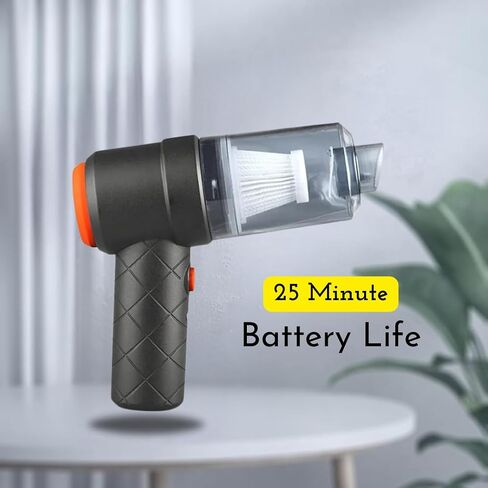 Mini Vacuum Cleaner for Car, Home, and Office - Car Vacuum Portable Cordless - Handheld Vacuum Cordless - 120W, Rechargeable, Strong Suction, HEPA Filter, LED Light, With Multiple Attachments in Saudi Arabia