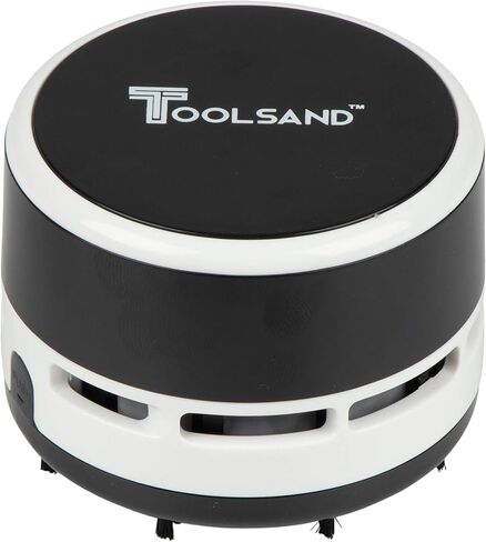 مكنسة كهربائية صغيرة محمولة على سطح المكتب ولا سلكية تعمل بالبطارية (أسود/أبيض) in Kuwait