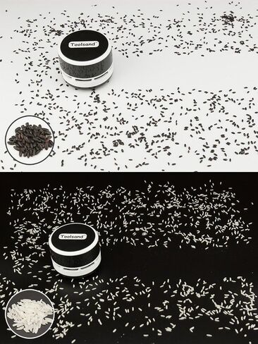 مكنسة كهربائية صغيرة محمولة على سطح المكتب ولا سلكية تعمل بالبطارية (أسود/أبيض) in Kuwait