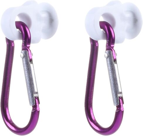 2Pcs Hooks Set Accessories for Bogg Bags and Simply Southern Totes,Insert Key Chain Holder Charm for Small & Large Rubber Beach Bags and Totes(White + Purple) in Saudi Arabia