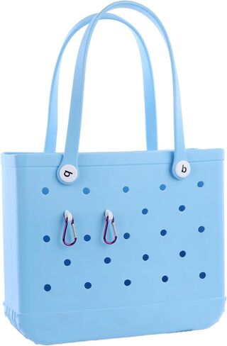 2Pcs Hooks Set Accessories for Bogg Bags and Simply Southern Totes,Insert Key Chain Holder Charm for Small & Large Rubber Beach Bags and Totes(White + Purple) in Saudi Arabia