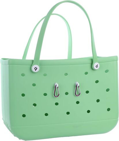 2Pcs Hooks Set Accessories for Bogg Bags and Simply Southern Totes,Insert Key Chain Holder Charm for Small & Large Rubber Beach Bags and Totes(White + Purple) in Saudi Arabia