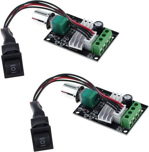 2PCS DC Motor Speed Controller PWM 6V 12V 24V 28V 3A 1203BB Speed Reversible Motor Driver Switching Commutation for DC Motor Fan Fish Aquarium and Oxygen Pump Speed Regulation in Saudi Arabia