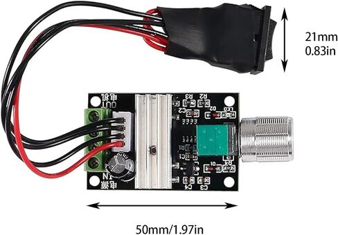 2PCS DC Motor Speed Controller PWM 6V 12V 24V 28V 3A 1203BB Speed Reversible Motor Driver Switching Commutation for DC Motor Fan Fish Aquarium and Oxygen Pump Speed Regulation in Saudi Arabia