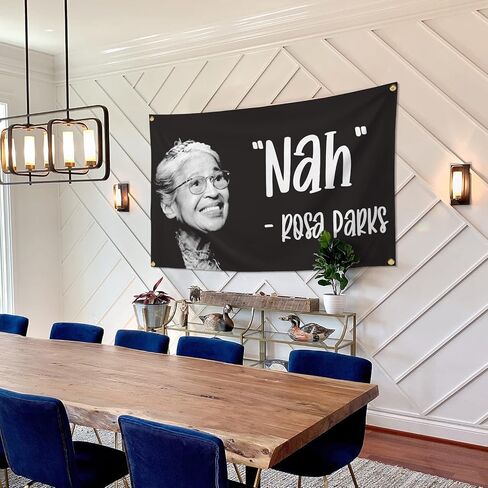 Rosa Parks Nah Flag 3x5 Feet Banner Funny Flags for Room Cool Tapestry Man Cave Wall Decor with Brass Grommets for College Dorm Room in Kuwait